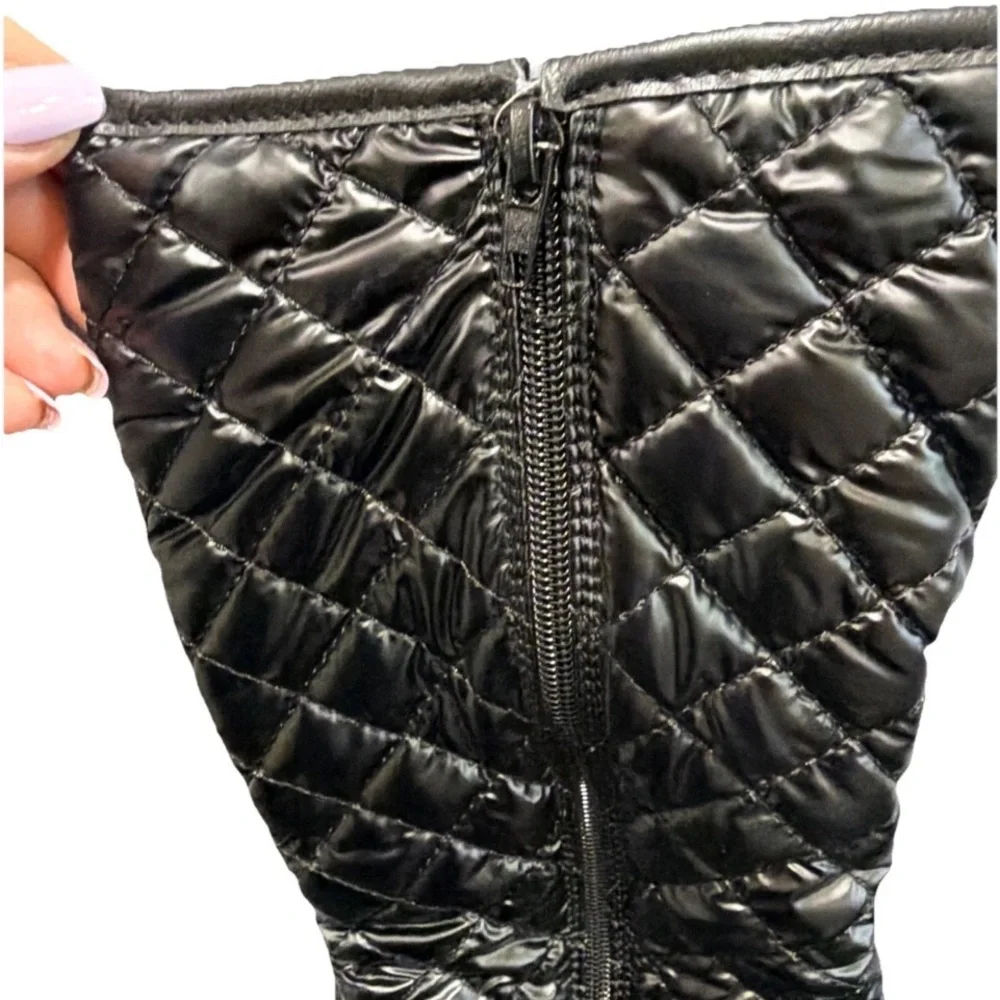 🆕Gloria Vanderbilt Quilted Tall Shaft Black Riding Boots Style Women size 8 NEW